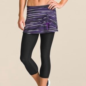 Athleta Painted Cuteness 2 In 1 Capri Skirt Small